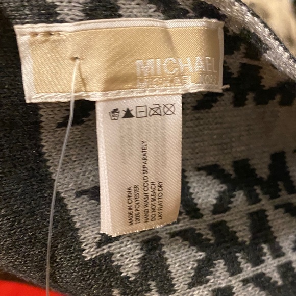 Michael Kors Monogram Black and Cream Scarf - Picture 2 of 4